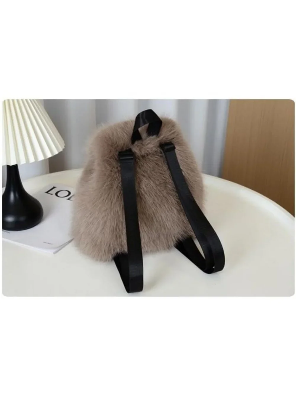 Slouchy Faux Fur Leopard Mini Backpack | Women's Winter Fashion Bag, Fuzzy Style